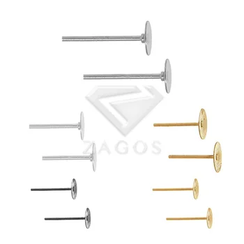 10/12mm Železa Ucho Stud Komponenty Náušnice poznatky Pre Šperky, Takže DIY Remeslá, Veľkoobchod