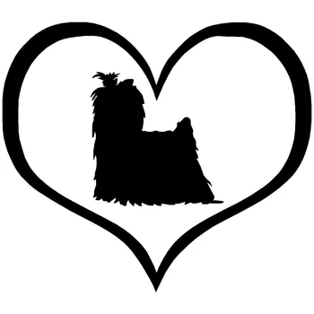 10.9*9.5 CM Yorkshire Teriér, Pes Srdce Krásnej Karikatúry Auto Nálepky Tvorivé Zadné Sklo Sklo Dekoratívne Doplnky C6-0183