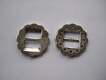 10 Antique Silver/Bronz Ploché Kožené Jazdcov - 10 mm Námestie Pracky Jazdca