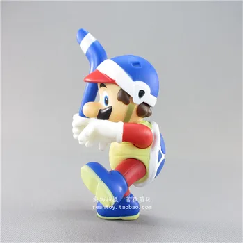 10 cm Vzácne Zbierky Anime Super Mario Hokej Mario S Korytnačka Shell Akcie Obrázok Hračky,1pcs/pack
