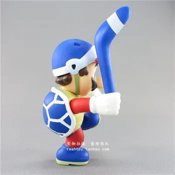 10 cm Vzácne Zbierky Anime Super Mario Hokej Mario S Korytnačka Shell Akcie Obrázok Hračky,1pcs/pack