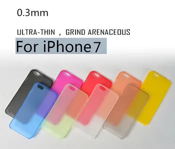 10 farieb 0,3 mm Slim Matný PP Ultra-Tenké Späť Koži Kryt puzdro Pre iPhone 7 7Plus