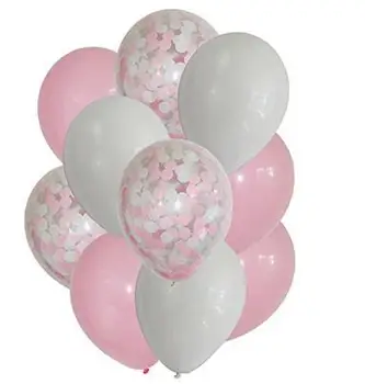 10 ft zmiešané ružová, biela dúhové strapec garland 18 Strapec(54sheets),10PC balón 12in,15 g konfety poskytujú najlepšiu hodnotu 1110