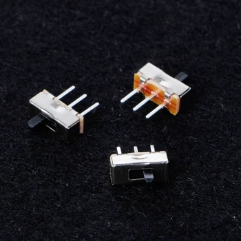 10 Ks 2 Polohy On/Off SPDT 1P2T 3 Pin PCB Panel Mini Vertikálne Posuňte Prepínač SS12D00G3 t22
