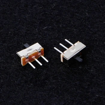 10 Ks 2 Polohy On/Off SPDT 1P2T 3 Pin PCB Panel Mini Vertikálne Posuňte Prepínač SS12D00G3 t22
