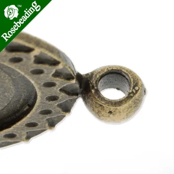 10 KS 25 mm Guľatý Prívesok zásobník pre Šperky robiť,Antické Bronzové