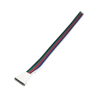 10 ks 5Pin Led Konektory Samica s Kábla/Drôtu Pre RGBW RGB + Teplý/Biela 5050 LED Pásy Pásky