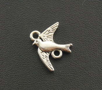 10 Ks Antique Silver Lastovička Vtákov, Pôvab Konektor Náramok, Náhrdelník Šperky Robiť Ručne DIY A36