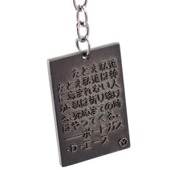 10/ks JEDEN KUS Chcel Plagát prívesok Ace Zaručujete Tlačidlo Krúžky Pre Dar Chaveiro Auto Keychain Šperky Anime Kľúča Držiteľa Suvenír