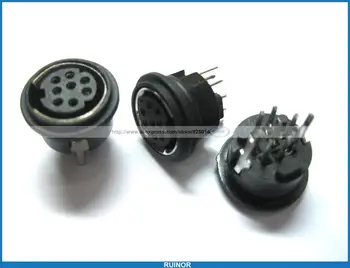 10 Ks Mini 8 Pin Kruhové PCB Montáž DIN Konektor