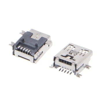10 Ks MINI USB Typ B 5 Pin Female Zásuvka Konektor Pre Nabíjanie Mobilného Telefónu