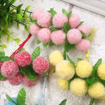 10 KS/umelá bublina jahoda stamens svadobné kytice je Vianočné dekorácie DIY veniec koláž umelé kvety