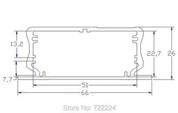 10 ks/veľa 66*26*85mm elektronické projektu hliníkový rámček PCB doske púzdro na stenu bývanie DIY prepínač contorl zásuvky prípade