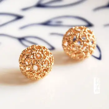 10 ks/veľa zlatá farba duté gule, zlaté voľné korálky DIY materiálov náramok, náhrdelník náušnice šperky robiť plavidlá, ručné