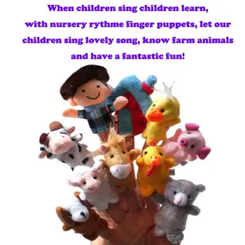10 Ks Zvierat Prsta Bábky Nastaviť Rozprávanie Škôlky Rozprávky Hračky Ideálny Deti na Vianoce, Narodeninové Darčeky BM