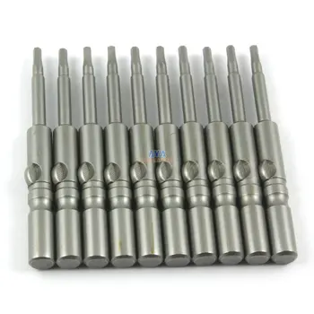10 Ks Šesťhranných Skrutkovač Bit S2 Ocele 6 mm Kolo Drieku 60 mm Dlhé H2.0 Tip (Fit 802 Elektrický Skrutkovač)