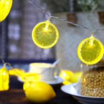 10 Led Víla Ovocie, citrón jahoda banán Batérie Prevádzkované String Svetlá LED 1M Výzdoba Na Vianoce Garland Nový Rok gerlyanda