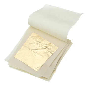 10 Listov Čistý 24K zlatou Fóliou Leaf Anti-Aging Gilding 43.3x43.3 mm Pre Potraviny Dekorácie