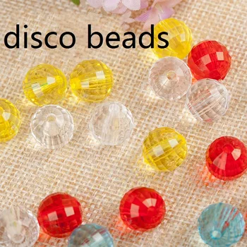 10 mm Zmiešané Farby Kolo Sveta Disco Ball Korálky Akryl Veľké Guľôčky Šperky Insumos Joyeria Materiál Para Bijuteria 50pcs/veľa EV-63