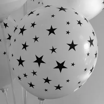 10 palcový pearl čierne Latexové balóny s 12 palcový Gold black White Star Svadby, Narodeniny, Party Dekor nafukovacie vzduchu loptu Dodanie
