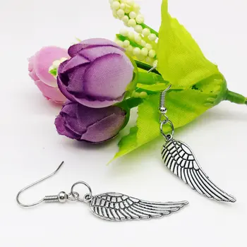 10 párov/ Veľa postriebrený Anjel Krídla Náušnice Pre Ženy Strany Dovolenku Dary Malé Šperky Veľkoobchod E-072