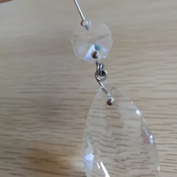 10 sád 14 mm octagon korálky+50mm crystal nezávislá forchandelier visí klesne na svadbu