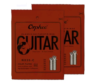 10 Sád Orphee NX35-C Klasická Gitara, Struny z Nylonu&Silver Plated Farba Drôtu 1.-6. Reťazce