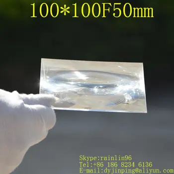 100*100 MM Námestie Fresnelove Šošovky Ohnisková vzdialenosť 50 mm,Koncentrované zosilnenie,Optická priepustnosť 90%,zväčšenie 4-5 krát