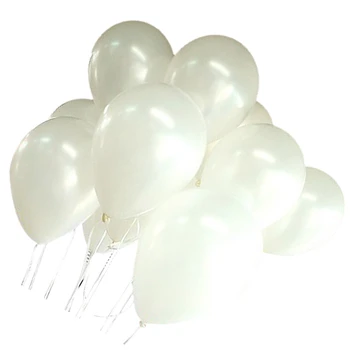 100 Balóny Narodeniny, Svadobné Party Dekorácie Klub Balóny 25 cm Farba: biela