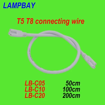 (100 Ks) Doprava Zadarmo T5, T8 pripojenie drôt 50 cm 100 cm 200 cm integrovaná trubica kábel
