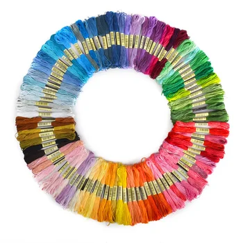 100 kusov rôznych farieb Cross stitch nite Niť Niť 8 metrov Dlhá 6 Prameňov cross stitch korky custom color (Vlastné farby