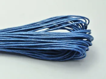 100 Metrov Modrá Nepremokavého Bavlna Lištovanie Kábel 1mm na Náramok, Náhrdelník