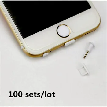 100 nastavuje/veľa Mini 3,5 mm Audio Port pre Slúchadlá + Nabíjačka, USB Proti Prachu Plug Poplatok Port Konektor pre iPhone Samsung Slúchadlá