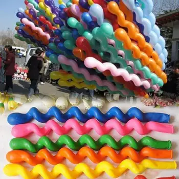 100/veľa Hot predaj Multicolor Twist Špirála Latexové Balóny Svadobné Deti Narodeninovej Party Dekor Hračka Dĺžka po inflácie 130 cm