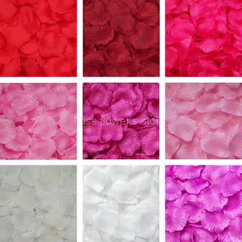 1000 Ks Farebné Simulácia Ruže Kvet Lístkov Strane Sahua Konfety Pre Svadobné Party Dekorácie Dodávky Farba 27-52
