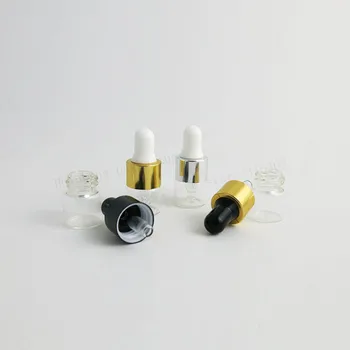 1000 x 1ML Malé Sklenené Kvapkadla Fľaše Na Esenciálny Olej Parfum malé prenosné Ampulky 1 CC Mini Parfum Drop Kontajnerov