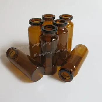 1000 X 20ml Amber Sérum Sklenená Fľaša Iba 20ML Jasné, Vstrekovanie Sklenenej Fľaštičke 2/3 oz Medicíny Fľašu