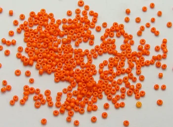 10000 Sklo Nepriehľadné Osiva Korálky 1,5 mm (15/0) Orange + Úložný Box