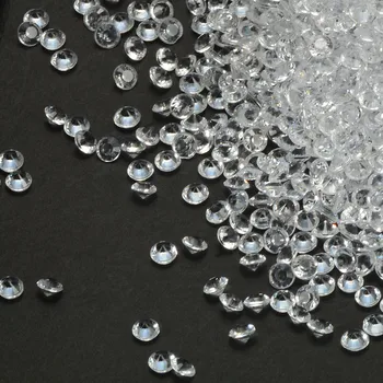 10000pcs 4.5 mm, priehľadný Akrylový Diamantu Pre Svadobné Party Dekorácie Konfety Tabuľka Scatter Korálky