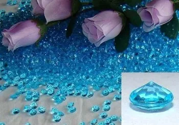 10000pcs/veľa 4.5 mm Akryl Tyrkysové Kryštály Tabuľka Scatter Diamond Konfety Na Svadobné Svadobné Zobraziť Dekorácie