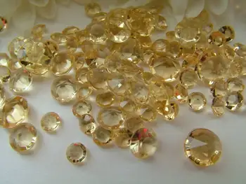 10000pcs/veľa 4.5 mm, Zlatá Farba Akryl Kryštály Tabuľka Scatter Diamond Konfety Na Svadobné Svadobné Zobraziť Dekorácie