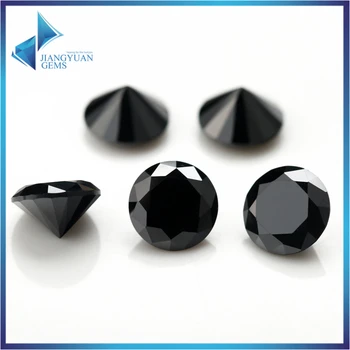 1000pcs AAAAA je+ 0,8~4 mm CZ Kameň Okrúhly Rez Čierna Farba Cubic Zirconia Syntetické Drahokamy Pre Šperky