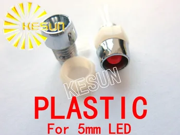 1000PCS x 5 mm Plastové LED Držiak Zásuvka pre 5mm LED Diód