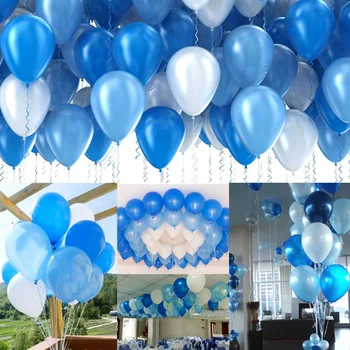 100ks 10 inch Modrá Latexové Balóny 21 Farby Hélium Vzduchu Lopty, Nafukovacie Happy Birthday Svadobné Party Dekorácie Balón Dodávky