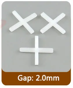 100ks Dlaždice Dištančné Kríž Plastové 2.0 mm Obklady Keramické Tilers Inštalatérov-Biela