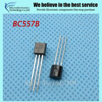 100ks doprava zadarmo BC557B BC557-92 Bipolárne Tranzistory - BJT PNP -45V -100mA HFE/450 nový, originálny