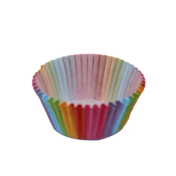 100ks farebnú Dúhu Papier Tortu Povrch Fólie na Pečenie Muffin Box Pohár Prípade Strany Zásobník na Tortu Formy Zdobenie Tools11