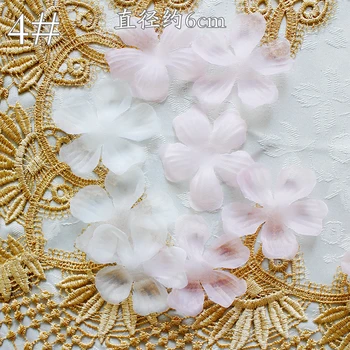 100ks kvety patch nášivka pre svadobné šaty žien príslušenstvo Organza čipky textílie nevesta závoj vlasov, oblečenie, dekorácie patch