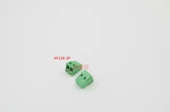 (100ks/lot) PCB Skrutku Svorkovnica Konektor, KF128-komã © tou je 2p ihrisku:5.0 MM/0.2 palec, Zelená, 5mm, KF128 2Pins#