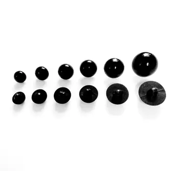 100ks Malé Tlačidlá Čierneho Plastu Pre Detské Oblečenie Sveter Príslušenstvo na Šitie, 9 mm 11 mm 13mm 15 mm Pearl Scrapbooking Dekorácie